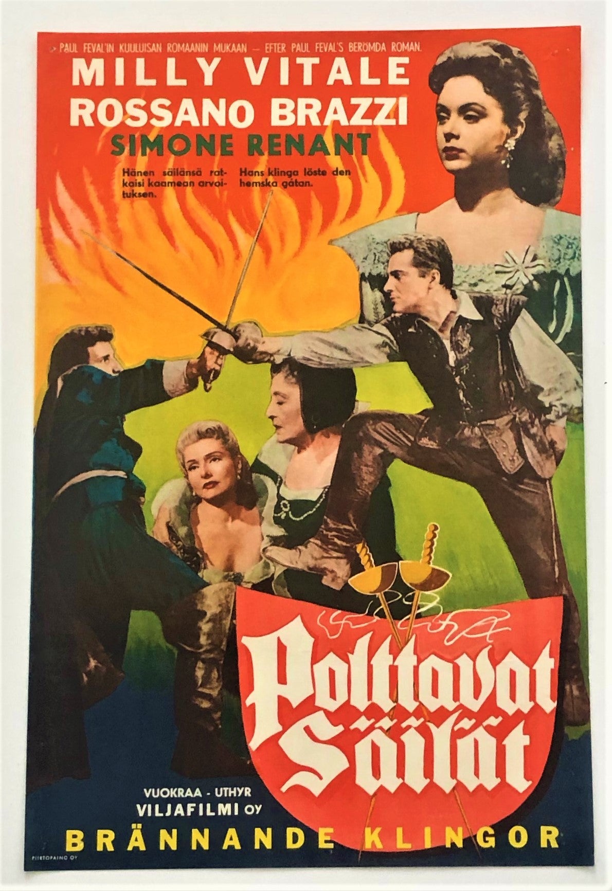 Il Figlio di Lagardere (Son of the Hunchback). Rolled Poster, Cinema-used