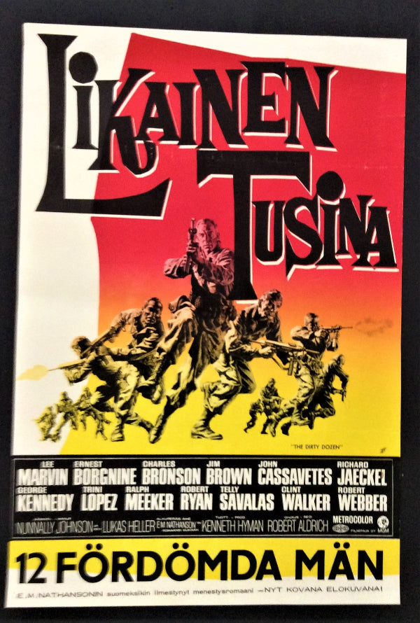THE DIRTY DOZEN - An original, 1967 First Screening A2 Film Movie Poster