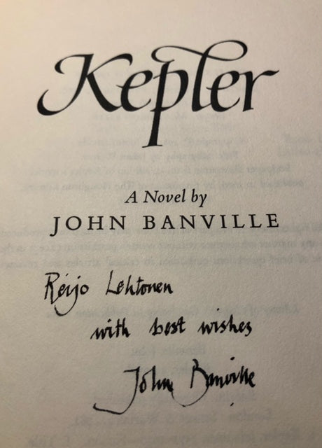 John Banville - KEPLER - A Signed Presentation Copy