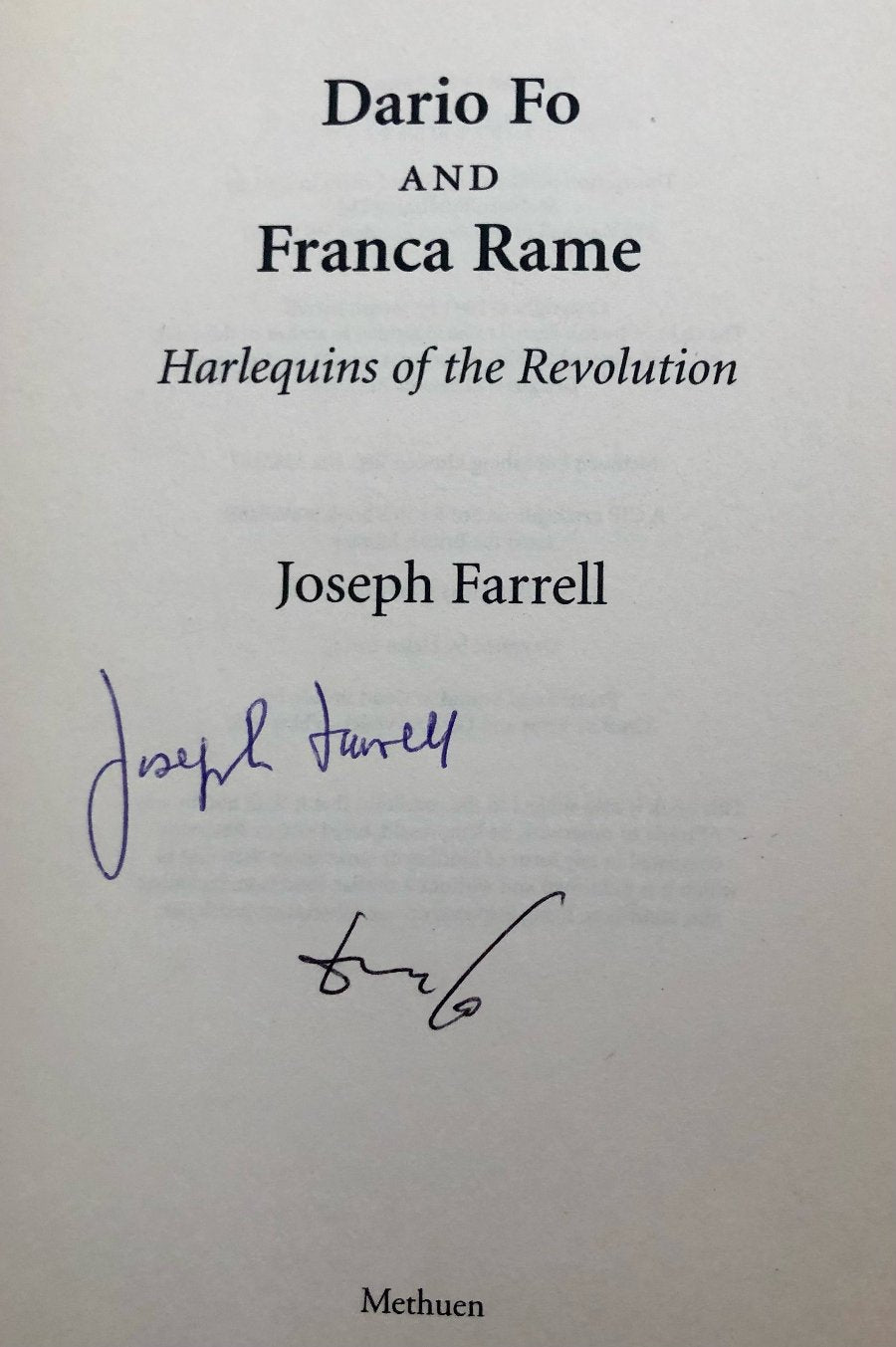 DARIO FO & FRANCA RAME. Harlequins of the Revolution - Triple-Signed