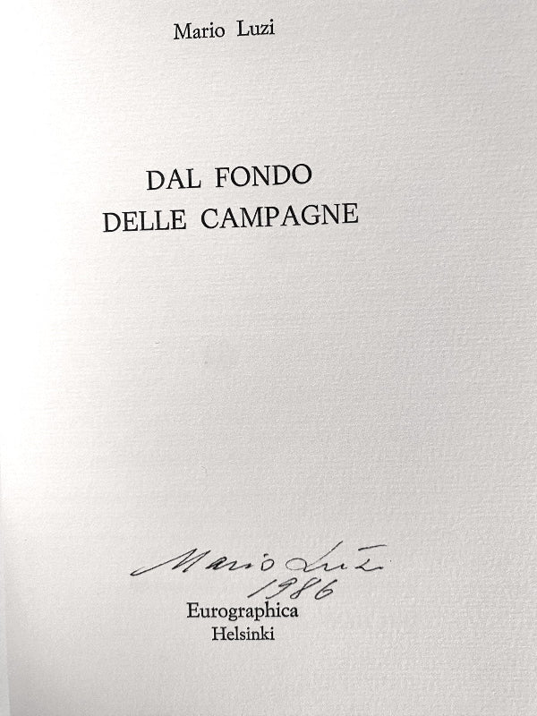 Mario Luzi - Dal fondo delle campagne