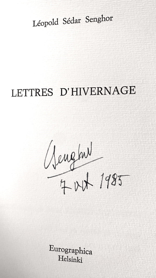 Léopold Sédar Senghor - Lettres d'hivernage