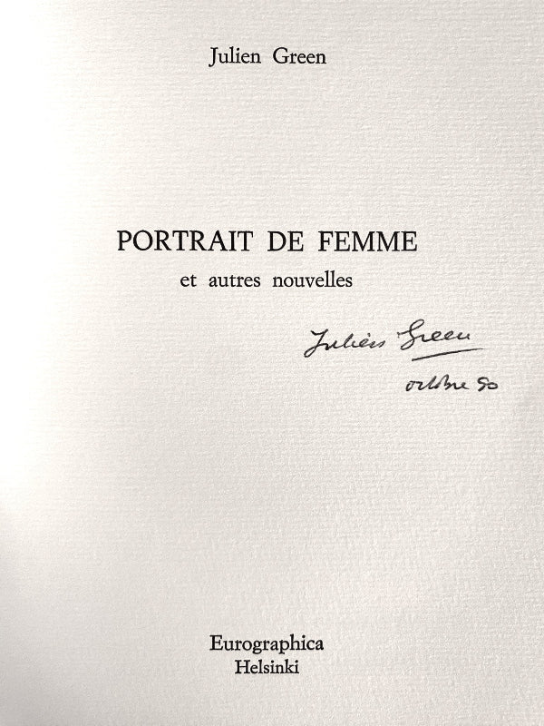 Julien Greene - Portrait de Femme et autres Nouvelles