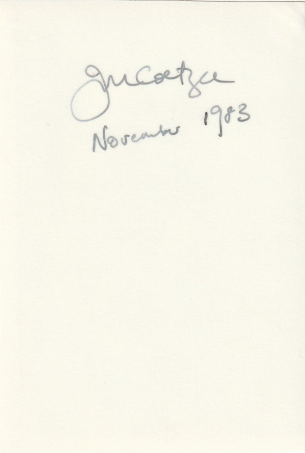 J.M. Coetzee - A Small Collection of Signed Letters with Signed Photograph