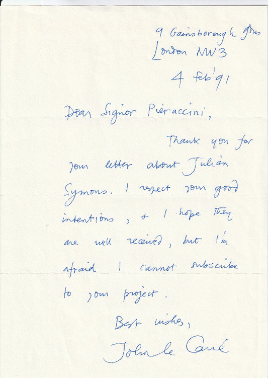 JOHN Le CARRE - Autograph Letter & Signed Photo