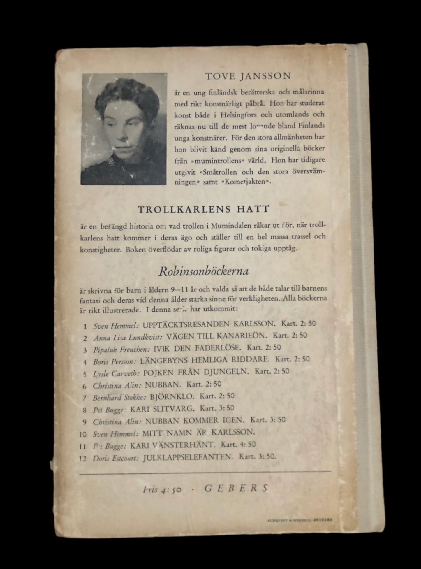 Trollkarlens Hatt - First Swedish Edition, 1959