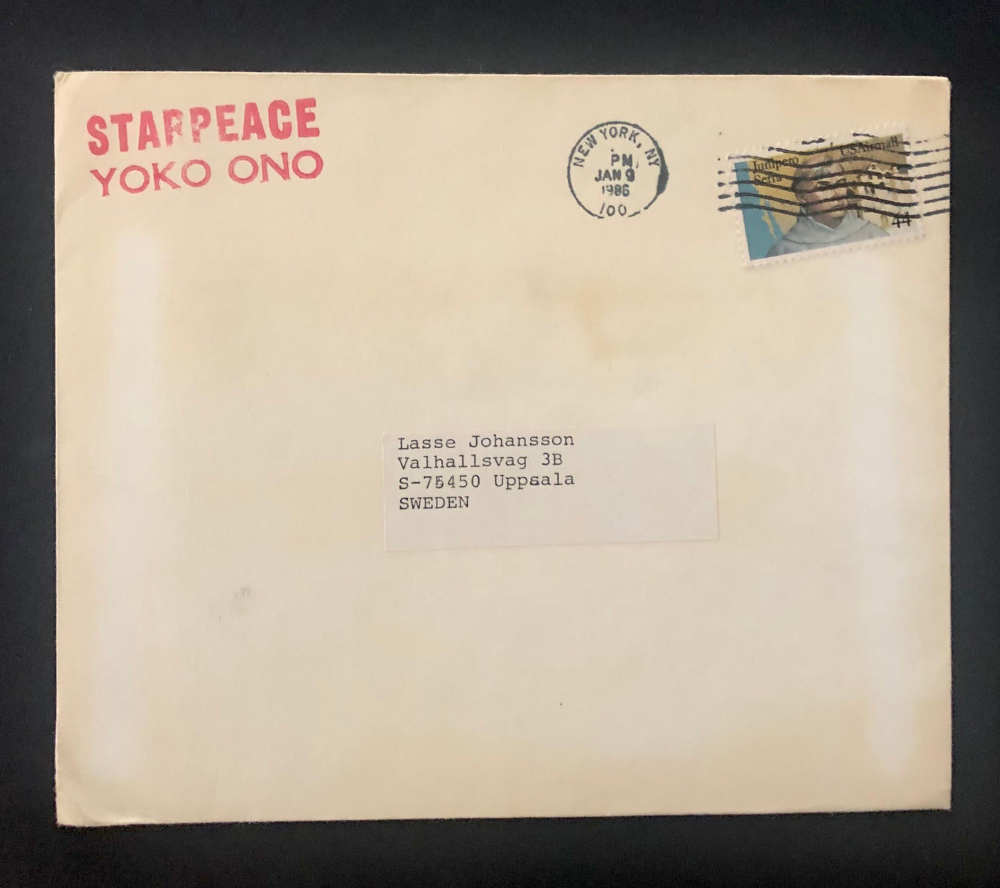 Yoko Ono - Christmas Card Signed and Inscribed, New York 1985