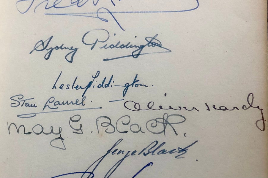 TOP OF THE BILL. Multi-Signed including Laurel and Hardy, Bob Hope & Bing Crosby