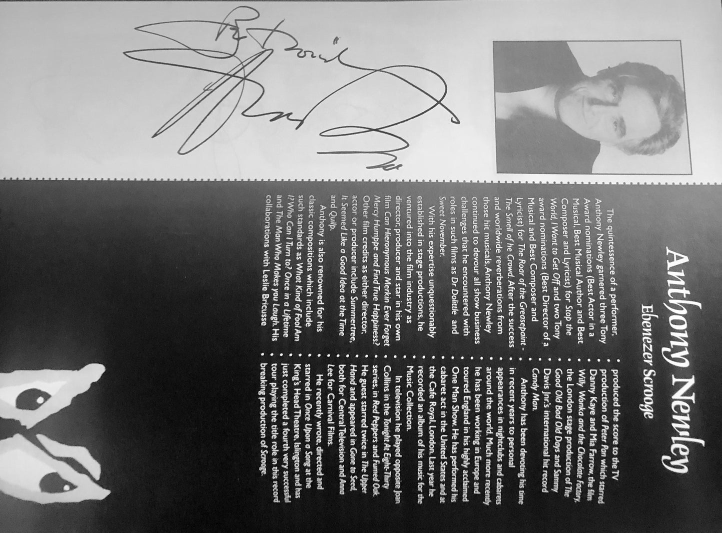 SCROOGE The Musical - Theatre Programme Signed by Composer Leslie Bricusse and Star, Anthony Newley