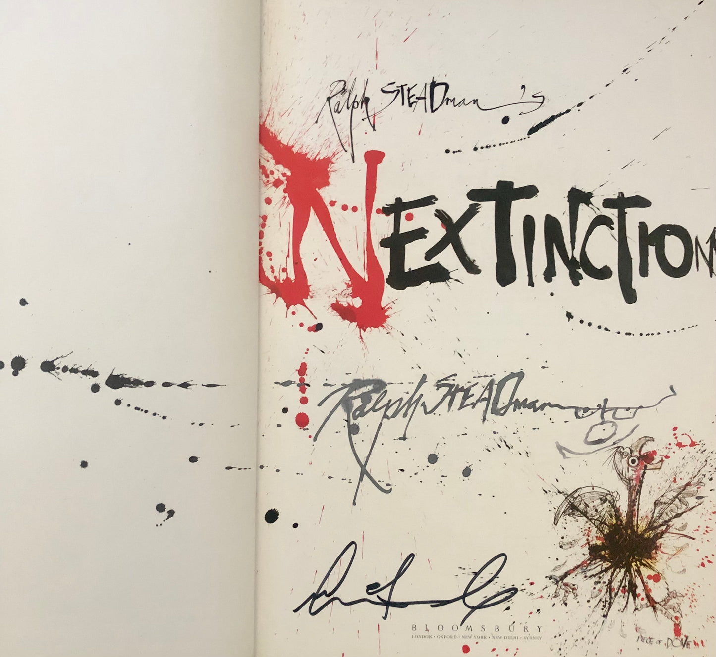 Ralph Steadman's NEXTINCTION - Hardcover First Printing, Double-Signed