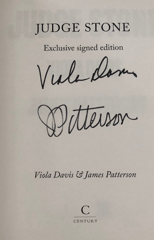 Exclusive signed edition of 'Judge Stone' by Viola Davis and James Patterson.