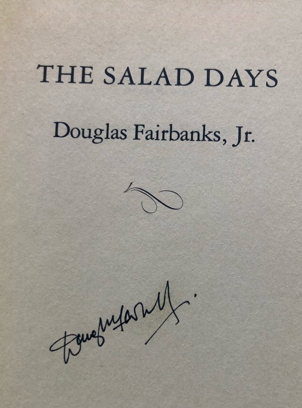 Douglas Fairbanks Jr. - SALAD DAYS - First UK Edition, SIGNED.