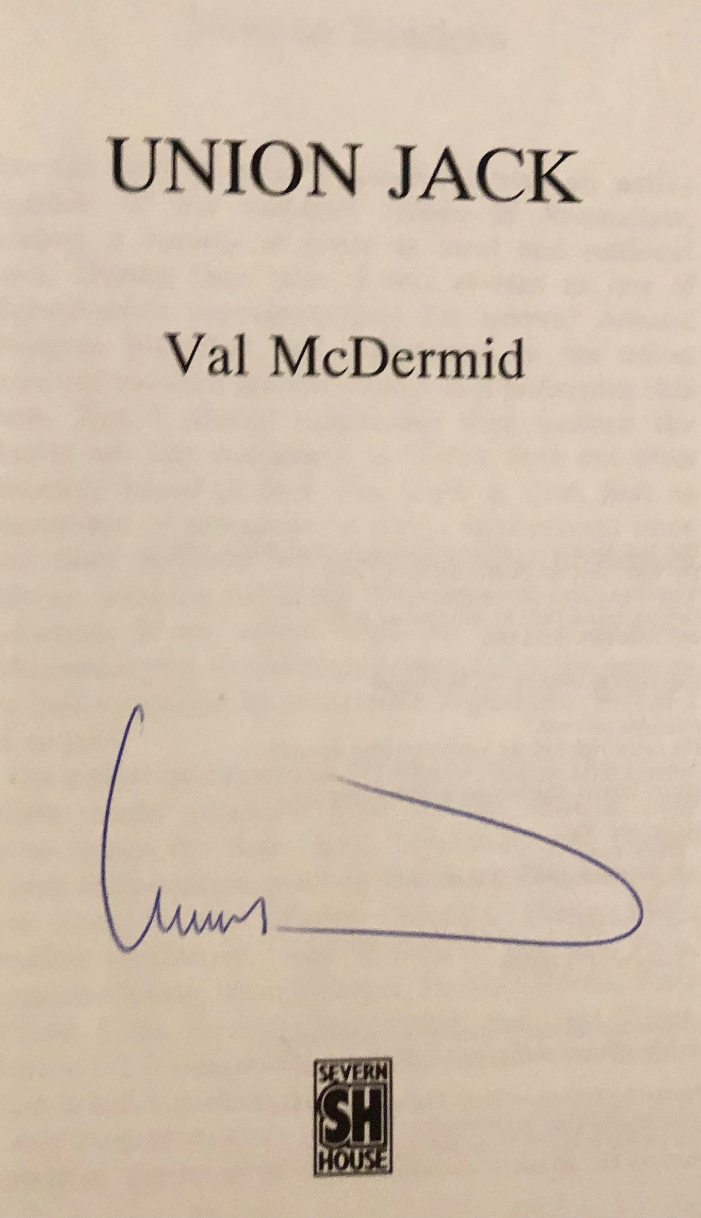 Val McDermid - UNION JACK - First UK Printing Hardcover