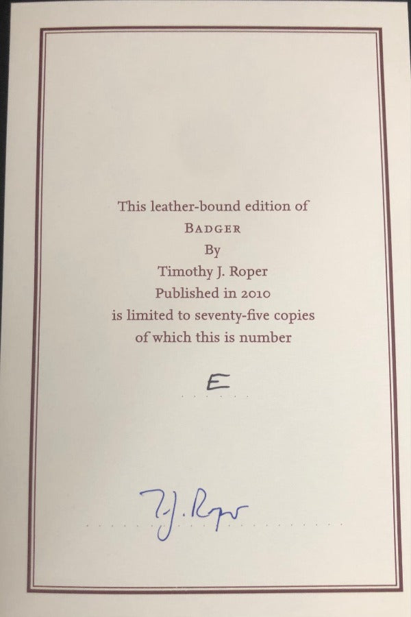 BADGER - New Naturalist No. 114. Leather-bound