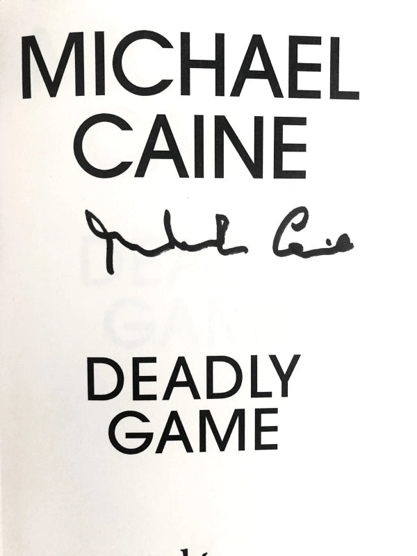 Signed by Screen Legend Michael Caine - DEADLY GAME - UK HB 1/1