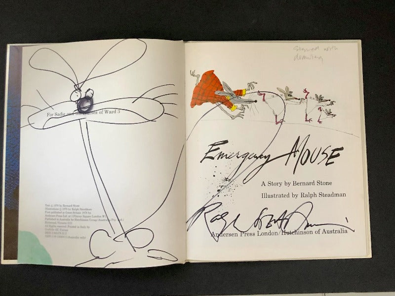 Emergency Mouse - Signed by Ralph Steadman with original drawing