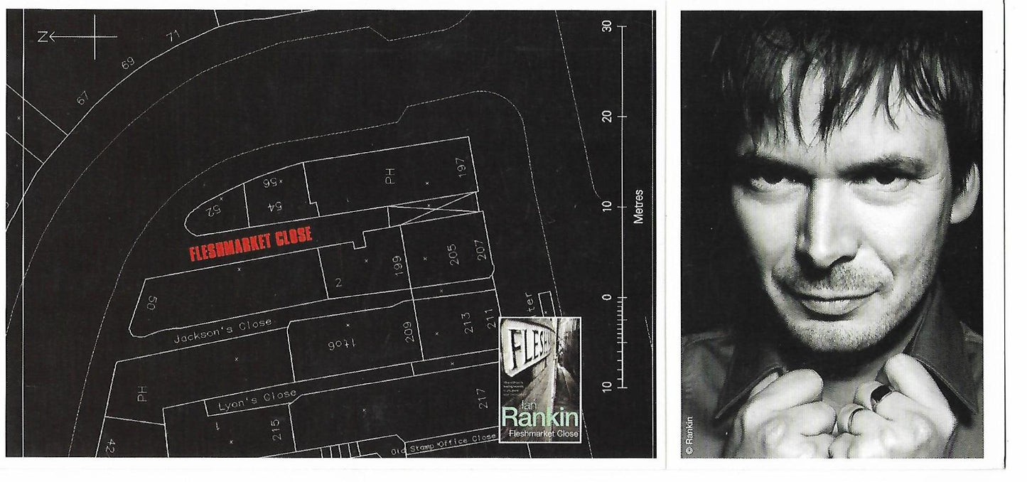 Ian Rankin - Fleshmarket Close - Promotional Postcard SIGNED