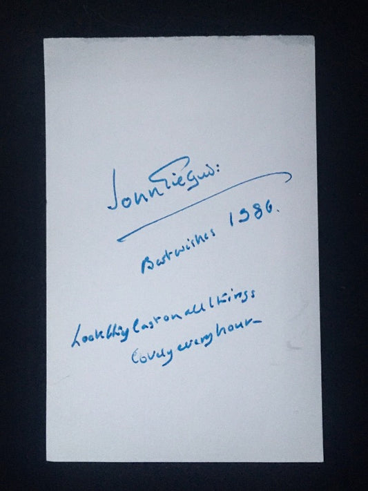 Sir John Gielgud - An Autograph Signature and Quotation