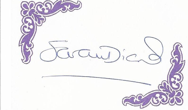 Sarah Diamond - Autograph Signature on Bookplate