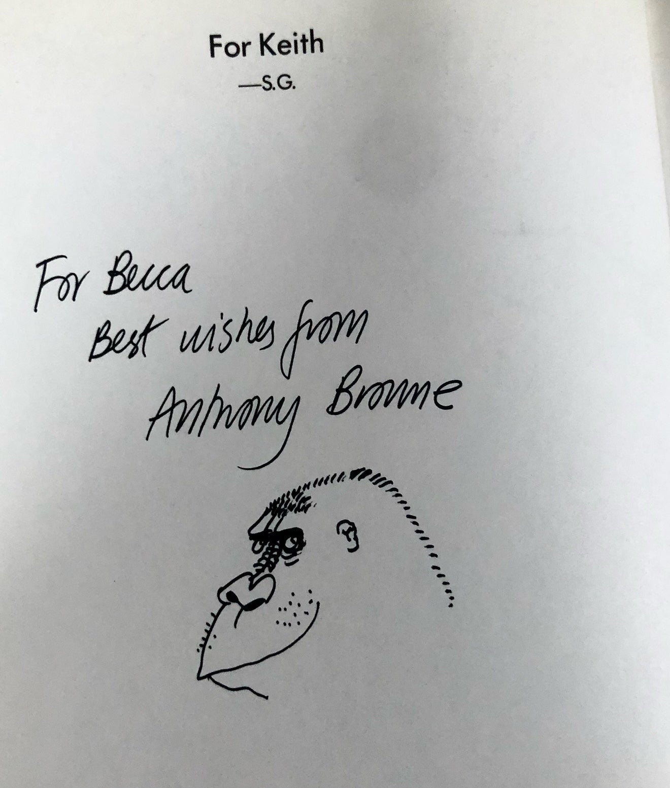 KNOCK KNOCK! Who's There? - Signed by Anthony Browne with Original Drawing