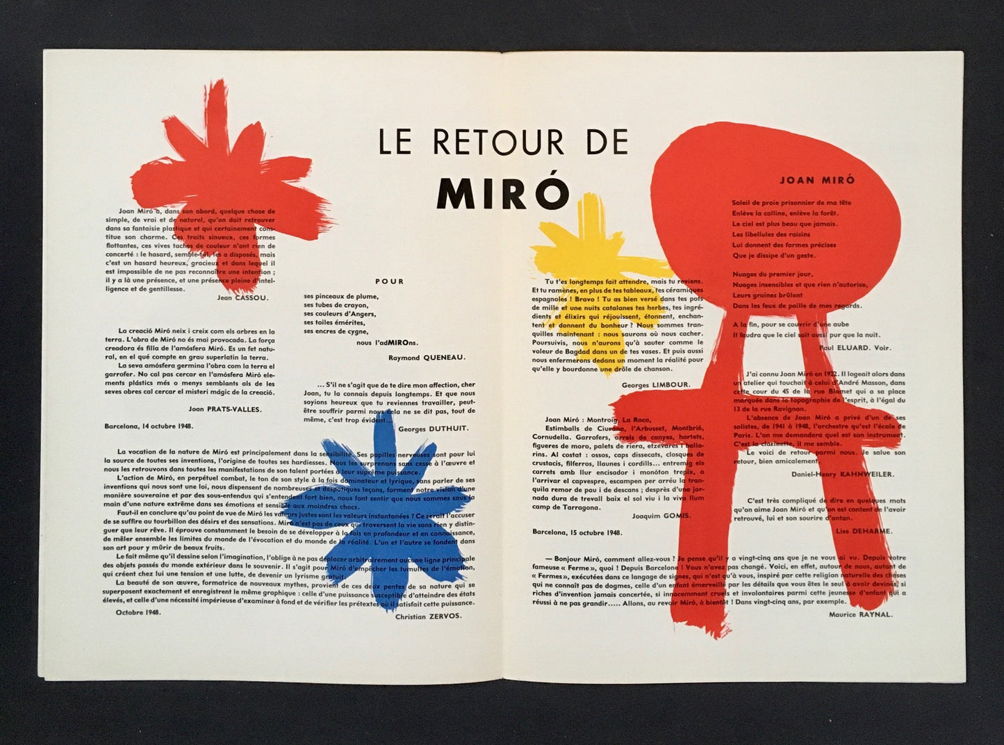 Derriere Le Miroir Nos 14-15, Novembre-Decembre 1948 Joan Miró