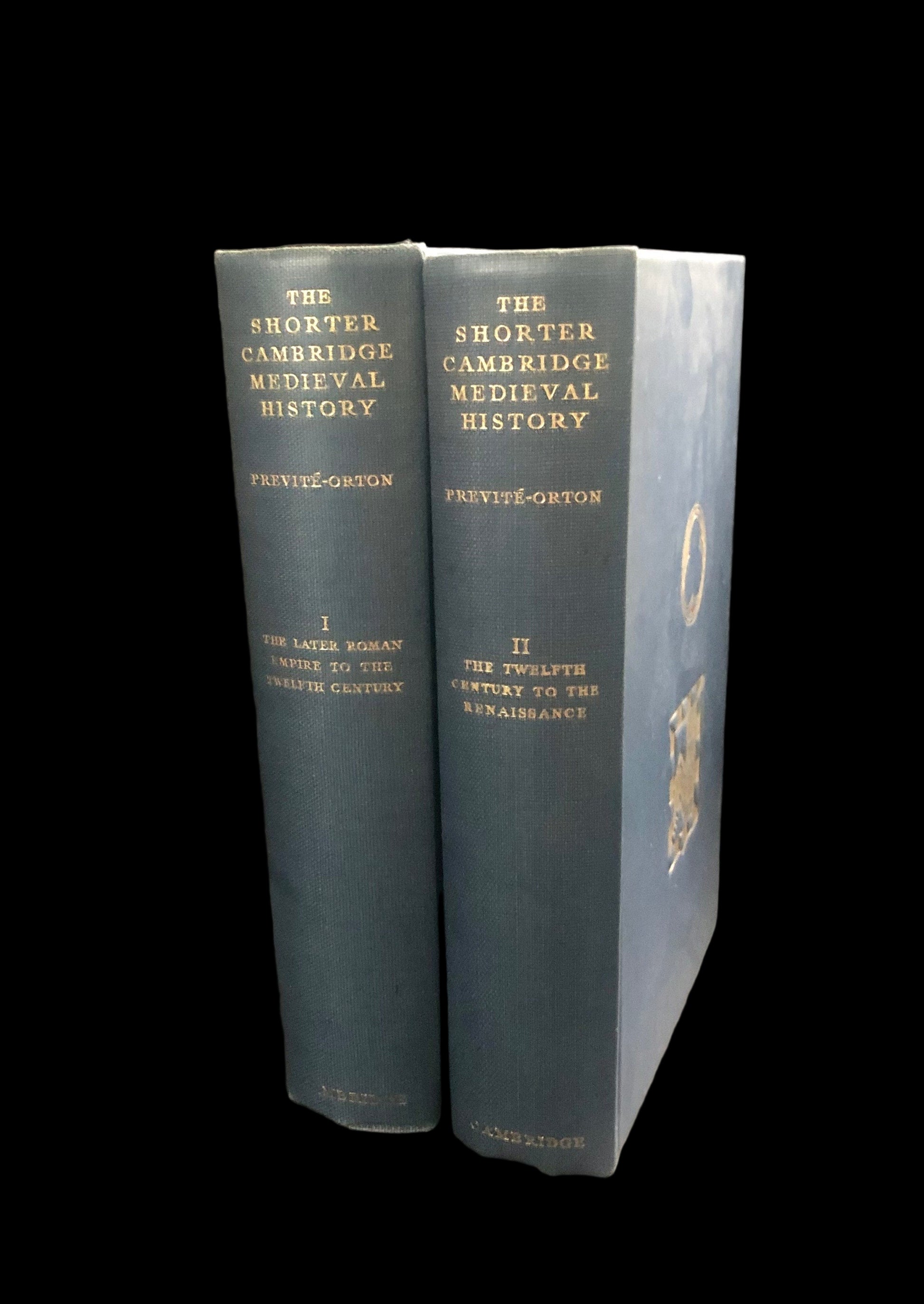 Two books titled 'The Shorter Cambridge Medieval History' by Previte-Orton 