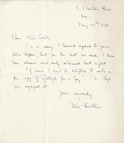 Eric Ambler - Large Archive of Autograph and Typed Letters Signed