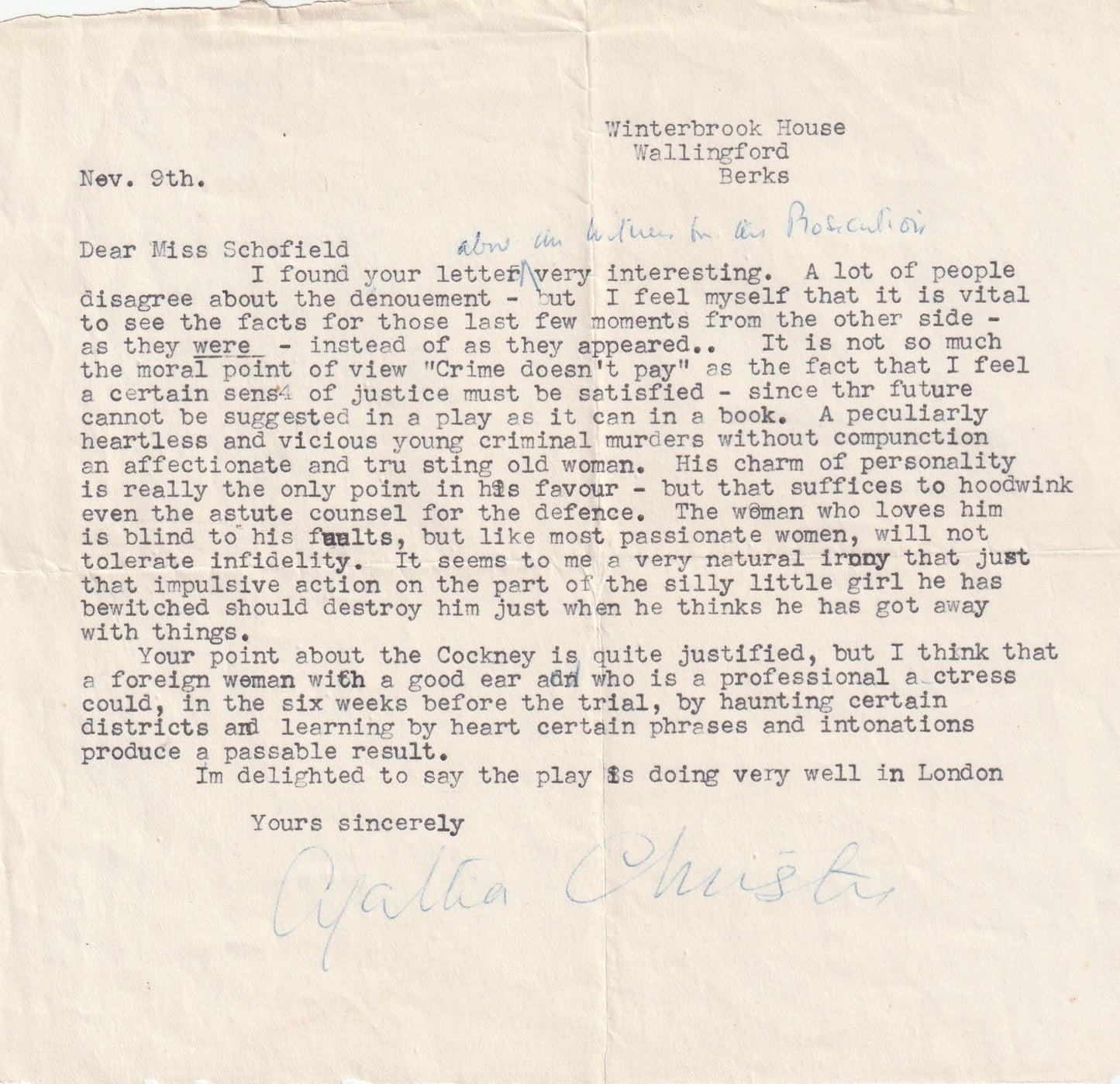 AGATHA CHRISTIE - An Extraordinary Archive of Signed Letters, Correspondence & Photographs