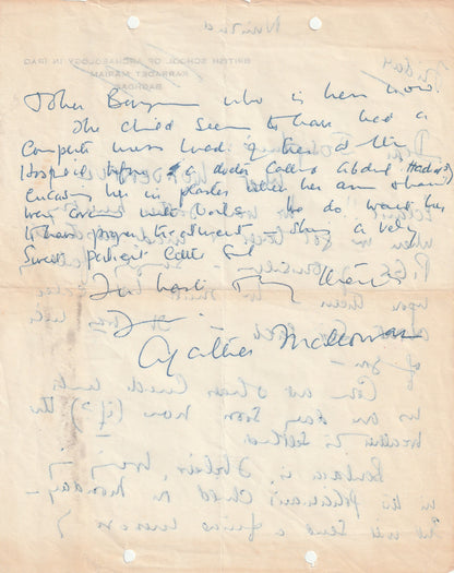 AGATHA CHRISTIE - An Extraordinary Archive of Signed Letters, Correspondence & Photographs