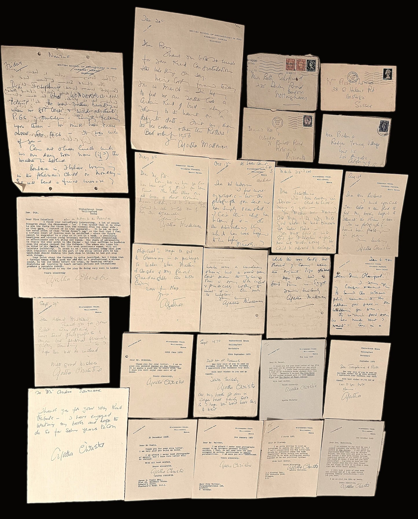 AGATHA CHRISTIE - An Extraordinary Archive of Signed Letters, Correspondence & Photographs