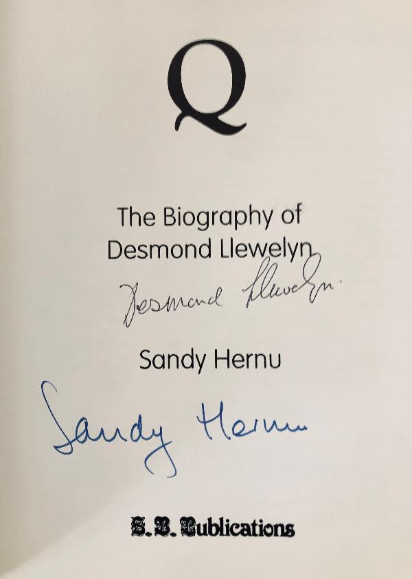 Q. The Biography of Desmond Llewelyn - Double Signed