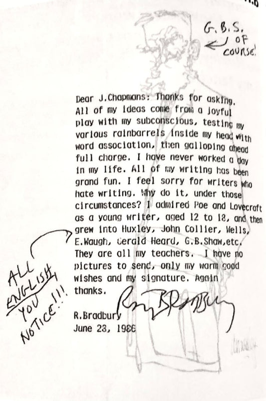 Ray Bradbury - Typed Letters Signed/Inscribed