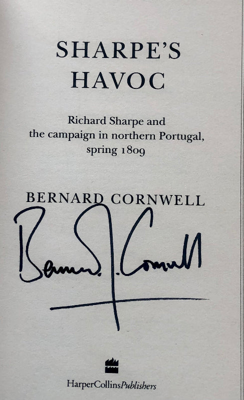Sharpe's Havoc by Bernard Cornwell with signature and publisher logo.