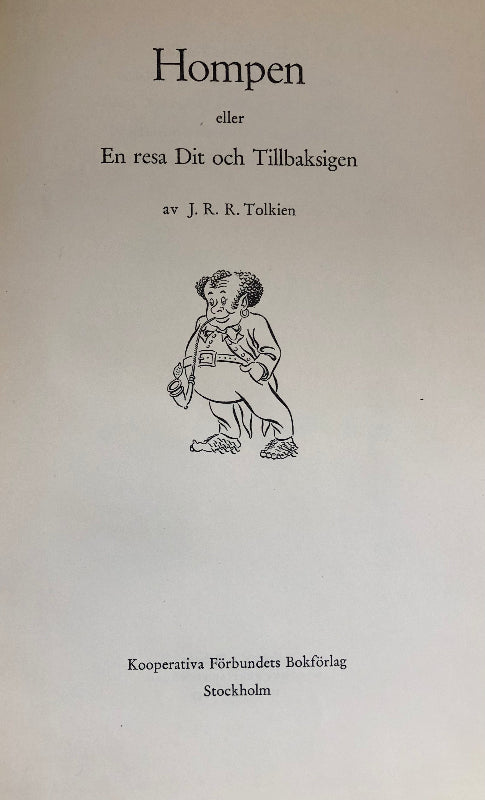 J.R.R. TOLKIEN - HOMPEN First Translated Edition of The Hobbithompen