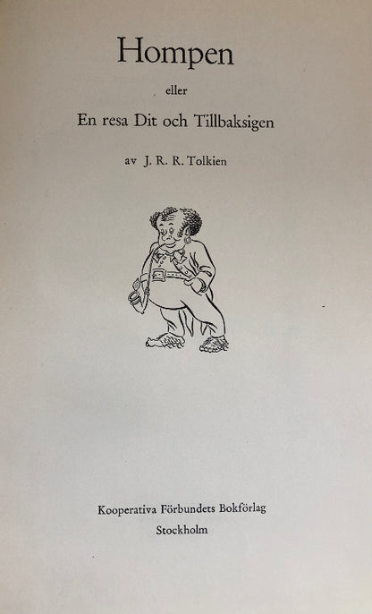 J.R.R. TOLKIEN - HOMPEN First Translated Edition of The Hobbithompen