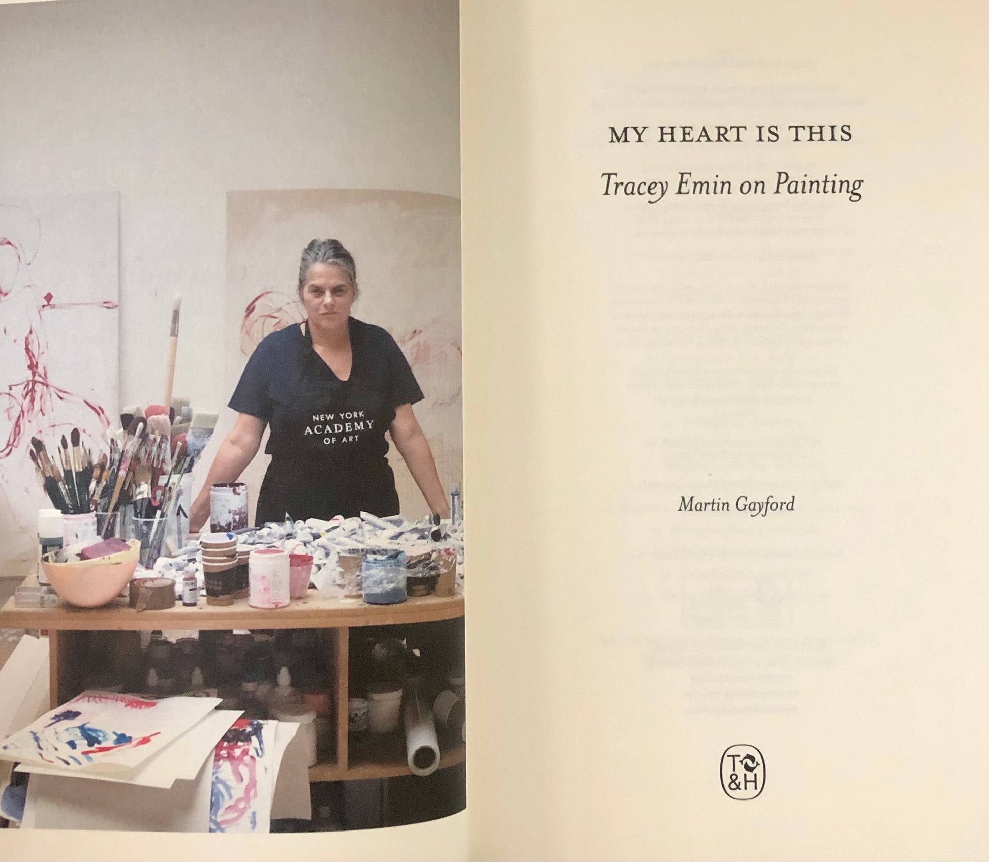 Title page of 'My Heart is This Tracey Emin on Painting' double-signed first hardcover printing.