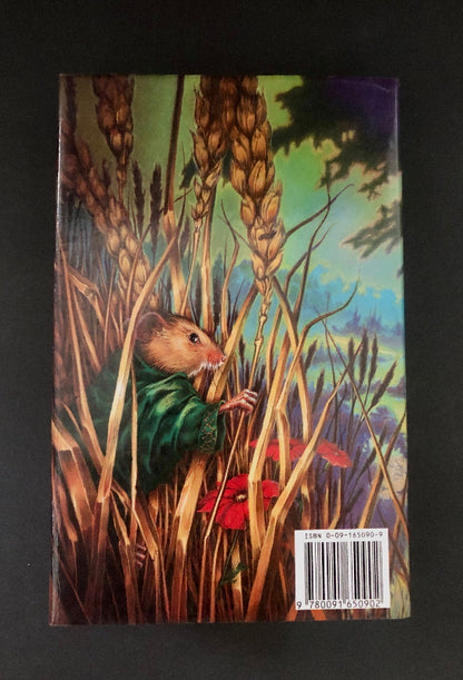 The rear dustjacket panel of 'Redwall' by Brian Jacques, First UK Edition, First Impression.