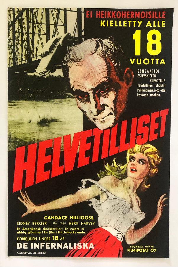 Carnival of Souls - A vintage, original movie poster from Finland, 1962