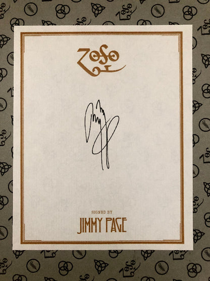 Jimmy Page's autograph on bookplate at the front endpaper.