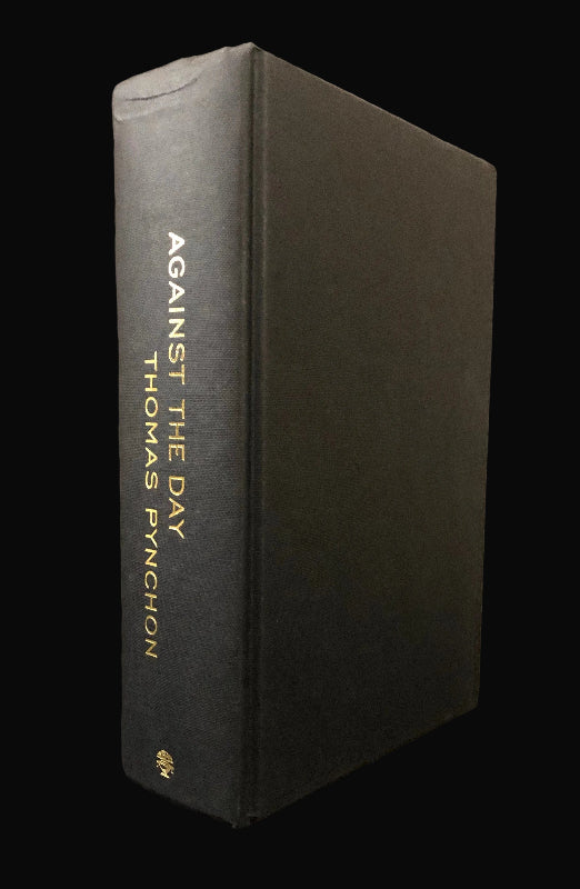 Against the Day' by Thomas Pynchon, pictured with its dustjacket removed.