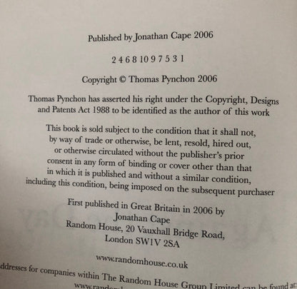 Copyright page showing publisher  text.