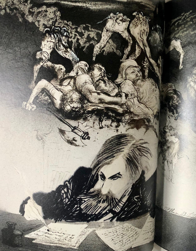 A striking image from 'A Life in Ink' by Ralph Steadman