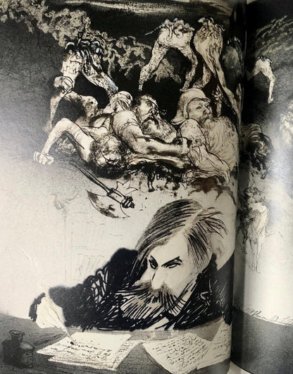 A striking image from 'A Life in Ink' by Ralph Steadman