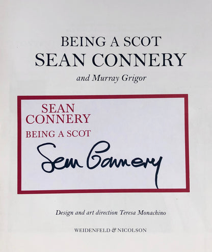 Publisher's bookplate signed by Sean Connery for 'Being a Scot' 
