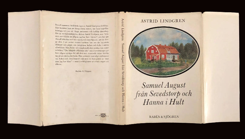 Samuel August by Astrid Lindgren, detail of dustwrapper