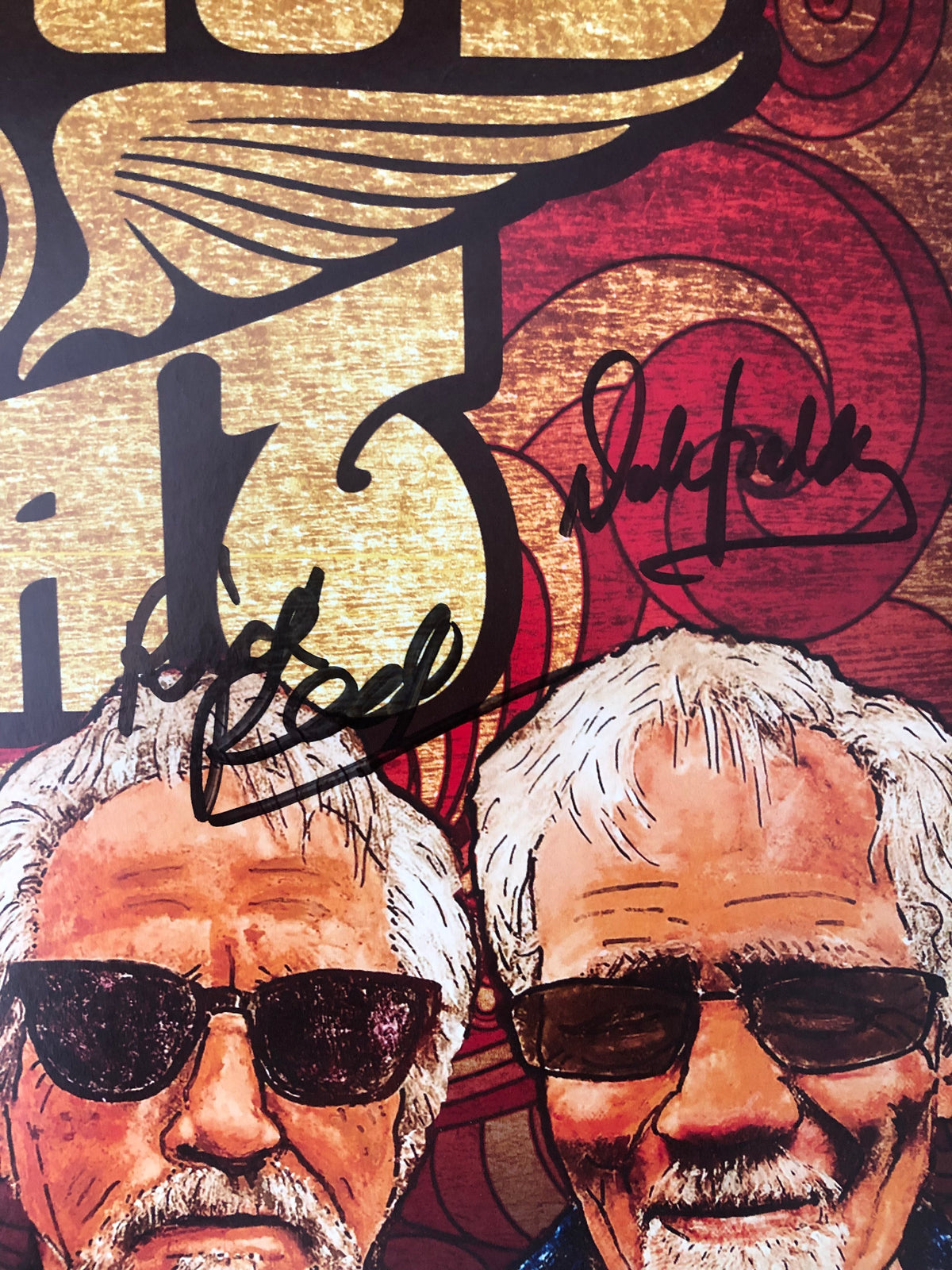 Rick Reed and Dale Spalding's autograph signatures on album cover of Finyl Vinyl by Canned Heat