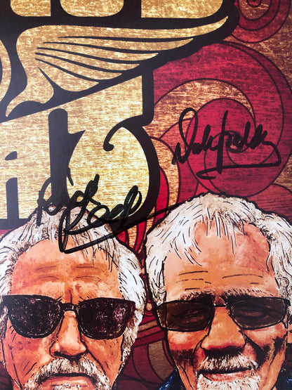 Rick Reed and Dale Spalding's autograph signatures on album cover of Finyl Vinyl by Canned Heat
