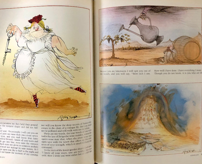 Illustrations from The Grapes of Ralph by Ralph Steadman, signed first edition
