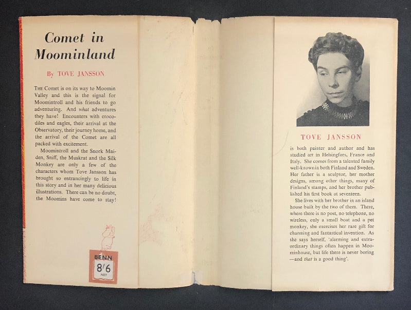 Comet in Moominland by Tove Jansson,  First Edition dustjacket