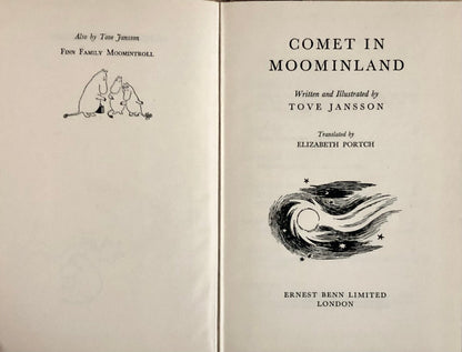 Title page of Comet in Moominland ,First UK edition 